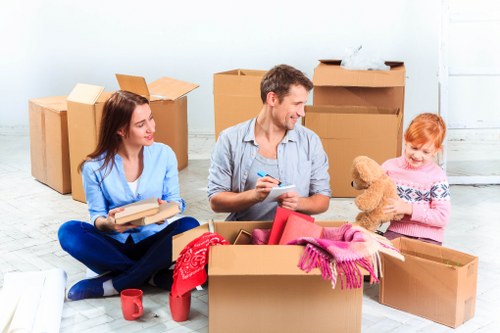 Removal team planning a house move in Gants Hill