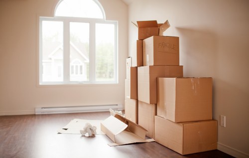 Moving van prepared for a residential relocation in Gants Hill
