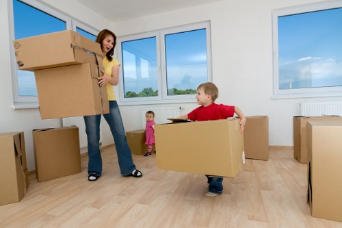 Removal van and moving equipment for a Gants Hill property