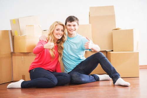 Packing and protecting household items for transport in East London