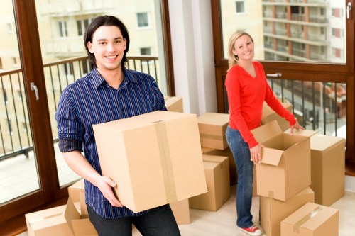 Furniture being carried carefully during a house removal